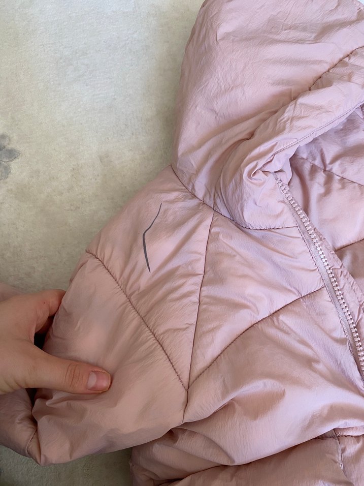 3/4 yaş Kız Çocuk Kapüşonlu Pembe Mont - Görsel 5