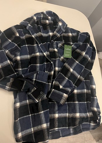 Erkek Gri Kareli Pamuklu Gömlek - Görsel 2