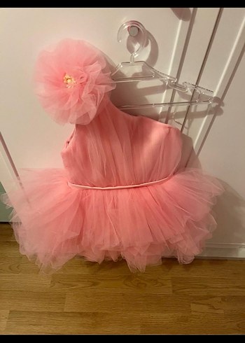 Pembe Askılı Fırfırlı Çocuk Elbisesi - Görsel 3