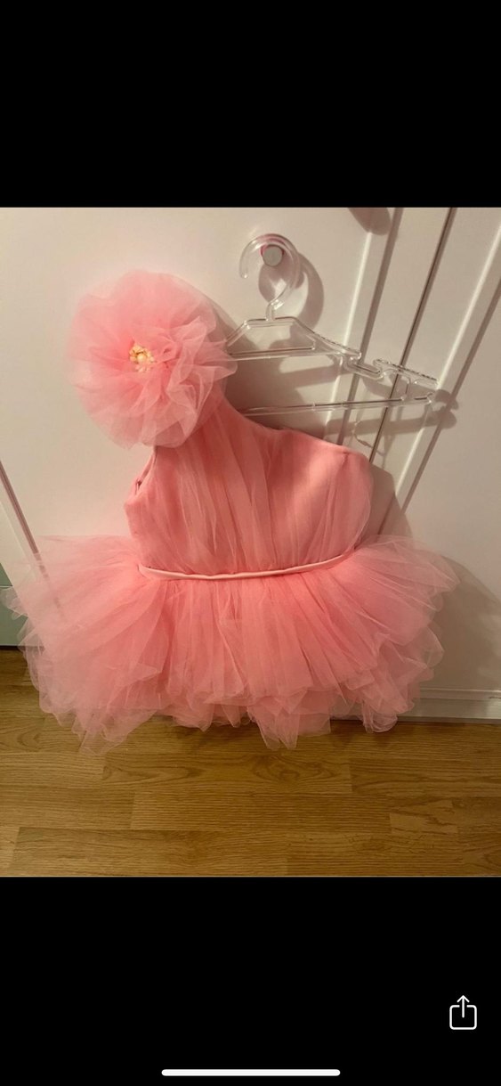 Pembe Askılı Fırfırlı Çocuk Elbisesi - Görsel 3