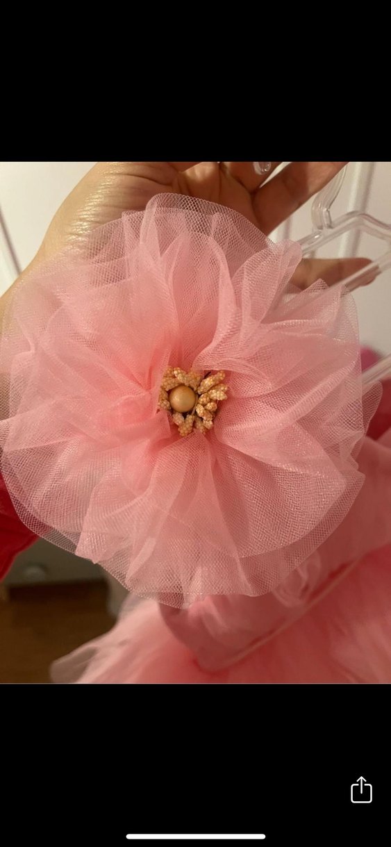 Pembe Askılı Fırfırlı Çocuk Elbisesi - Görsel 5