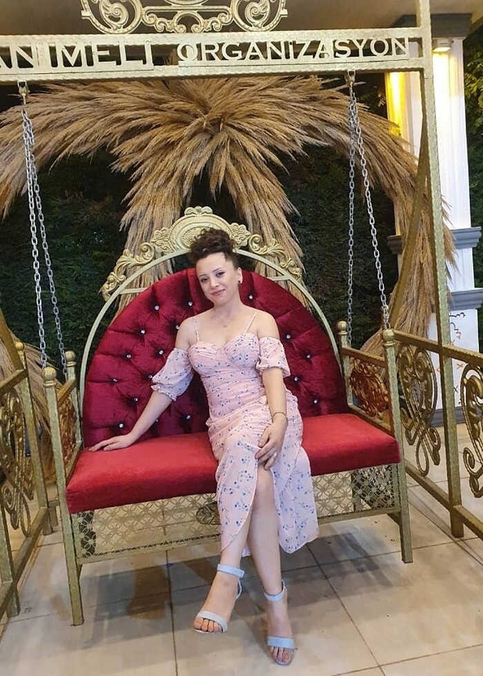 40 beden çiçek desenli elbise - Görsel 2