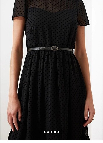 Siyah tüllü elbise  - Görsel 2