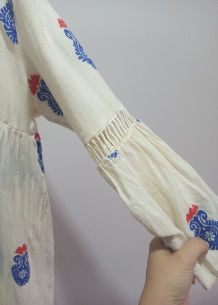 İtalyan salaş etnik elbise standart beden - Görsel 2