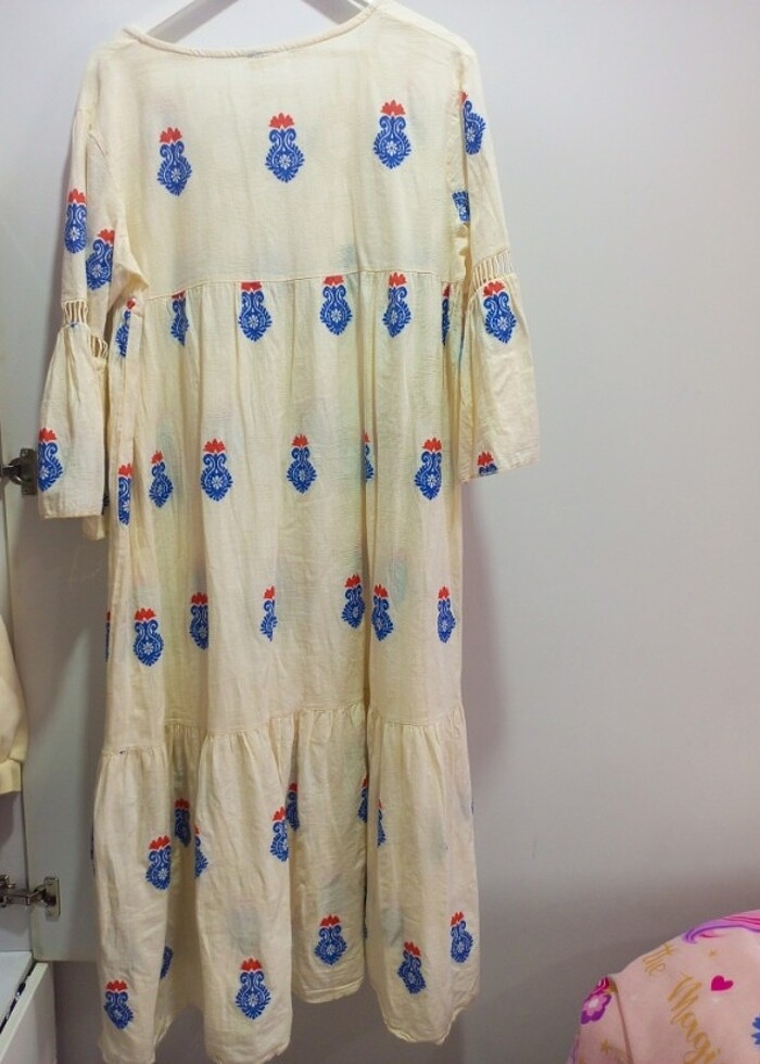 İtalyan salaş etnik elbise standart beden - Görsel 5