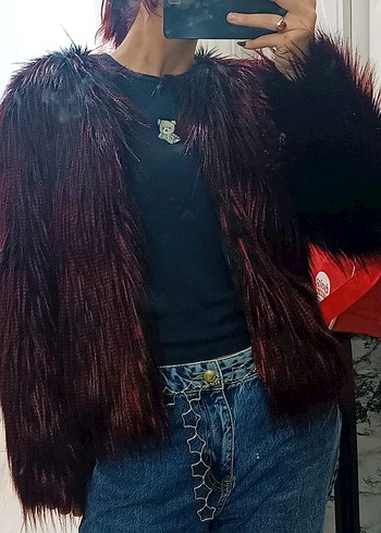 (SATILDI) bordo kürk - Görsel 7