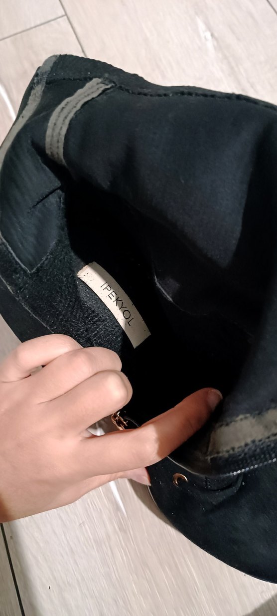 İpekyol süet bağcıklı topuklu bot - Görsel 4