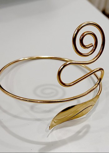 spiral ayarlanabilir altın pazu bileklik - Görsel 3