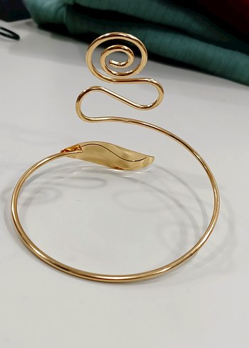 spiral ayarlanabilir altın pazu bileklik - Görsel 4
