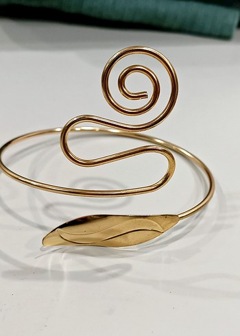 spiral ayarlanabilir altın pazu bileklik - Görsel 2