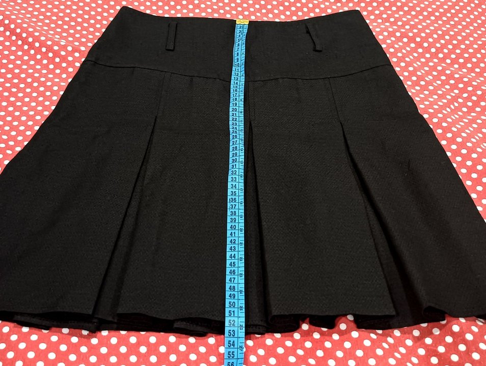 ASUDE yüksek bel siyah pileli etek - Görsel 3