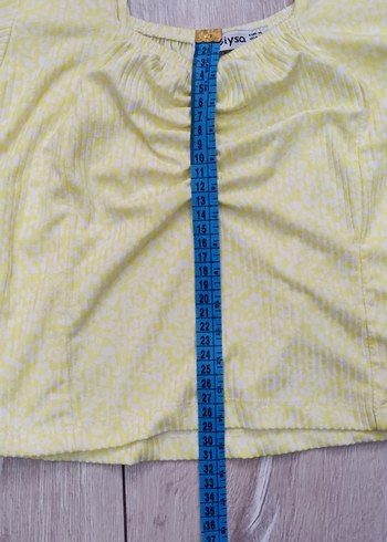 Madonna yaka crop bluz - Görsel 6