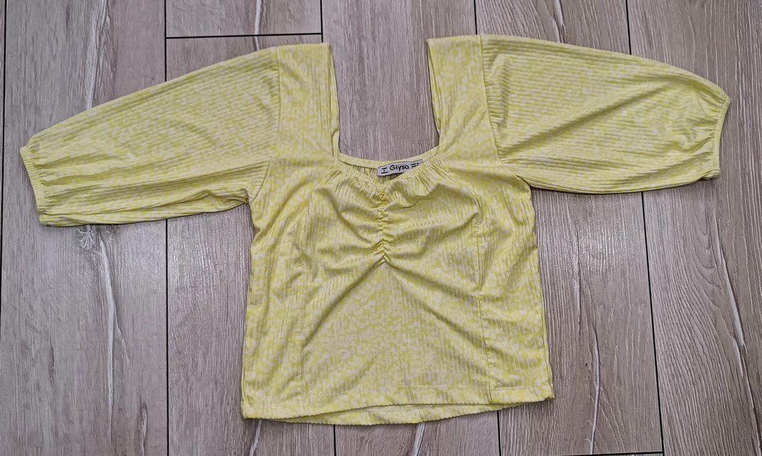 Madonna yaka crop bluz - Görsel 3