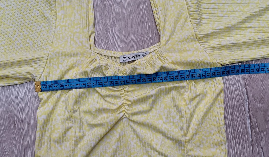 Madonna yaka crop bluz - Görsel 5