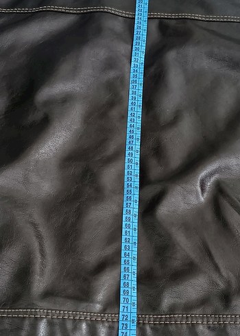 Vintage siyah deri ceket - Görsel 8