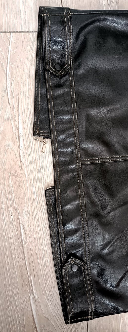 Vintage siyah deri ceket - Görsel 3