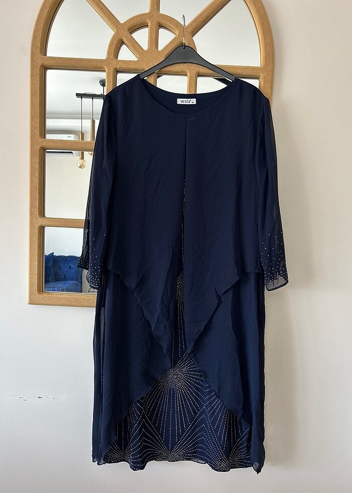 Taş detaylı abiye - Görsel 3