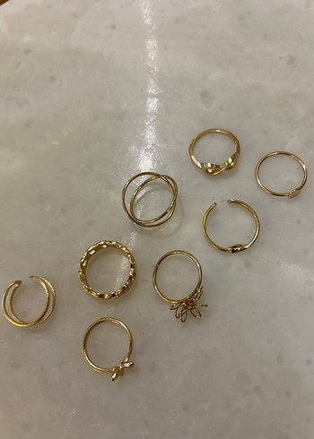 Koton Minimalist Altın Renkli Kadın Yüzük Seti