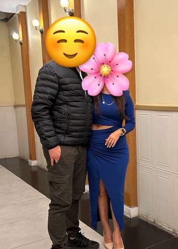 Lacivert, Uzun Kollu, Yırtmaçlı Midi Elbise