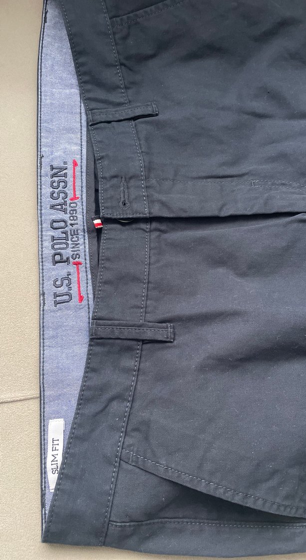 U.S. Polo Assn. Koyu Lacivert Düz Pantolon — görsel 2/2