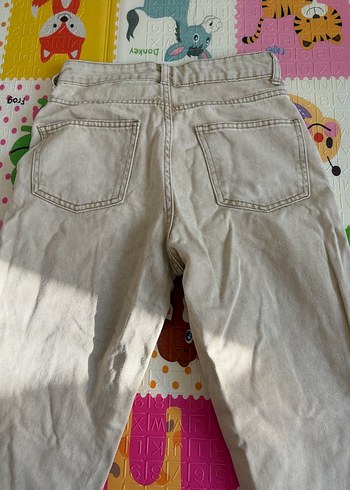 Krem pantalon  ve siyah ispanyol paça pantalon - Görsel 5