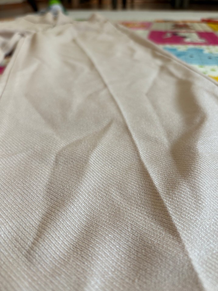 Krem rengı bol kesim pantalon - Görsel 2