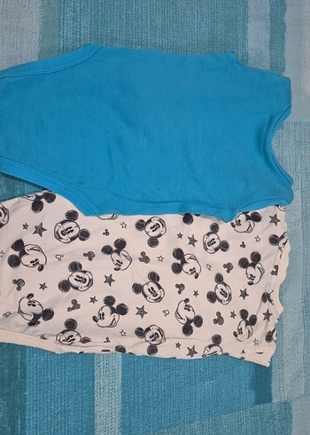 Mavi Baskılı Uzun Kollu Bebek Body - Görsel 3