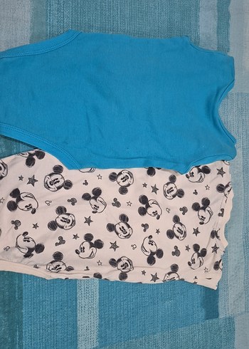 Mavi Baskılı Uzun Kollu Bebek Body - Görsel 4