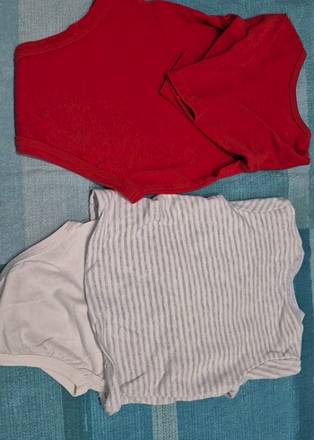 Kırmızı Uzun Kollu Erkek Bebek Body - Görsel 4