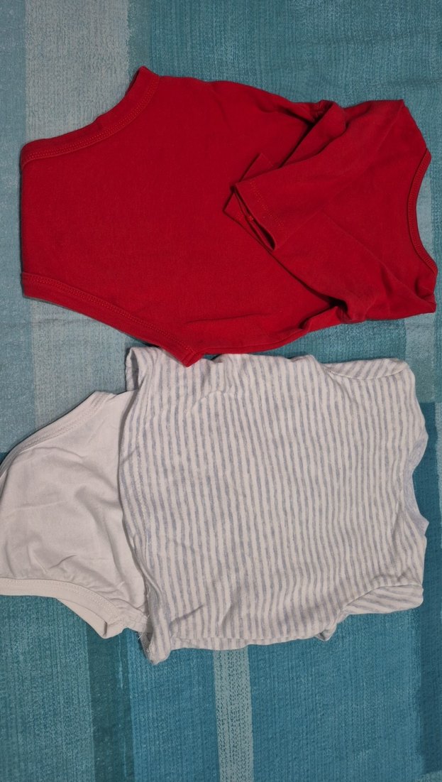 Kırmızı Uzun Kollu Erkek Bebek Body - Görsel 4