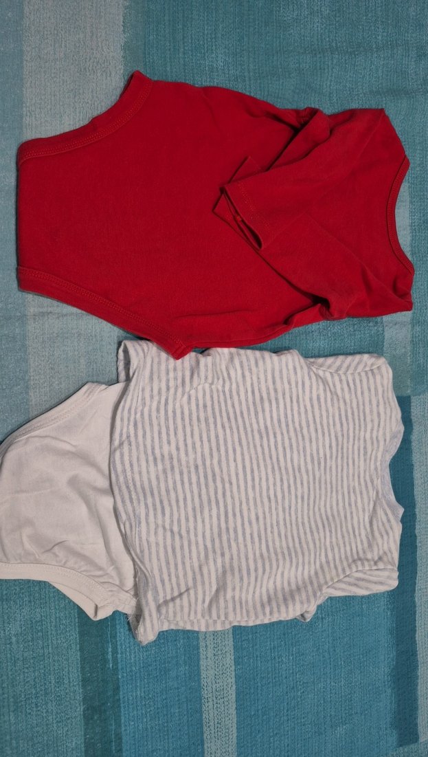 Kırmızı Uzun Kollu Erkek Bebek Body - Görsel 3