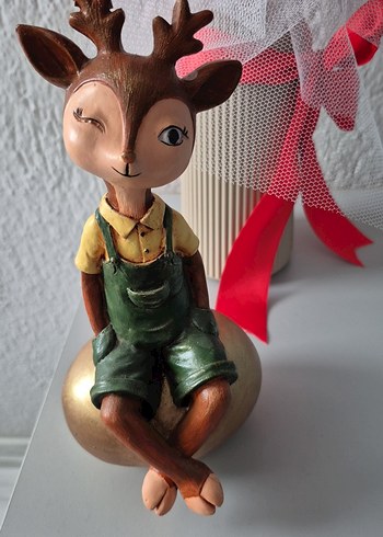 Renkli Kahverengi Geyik Figürü - Görsel 2