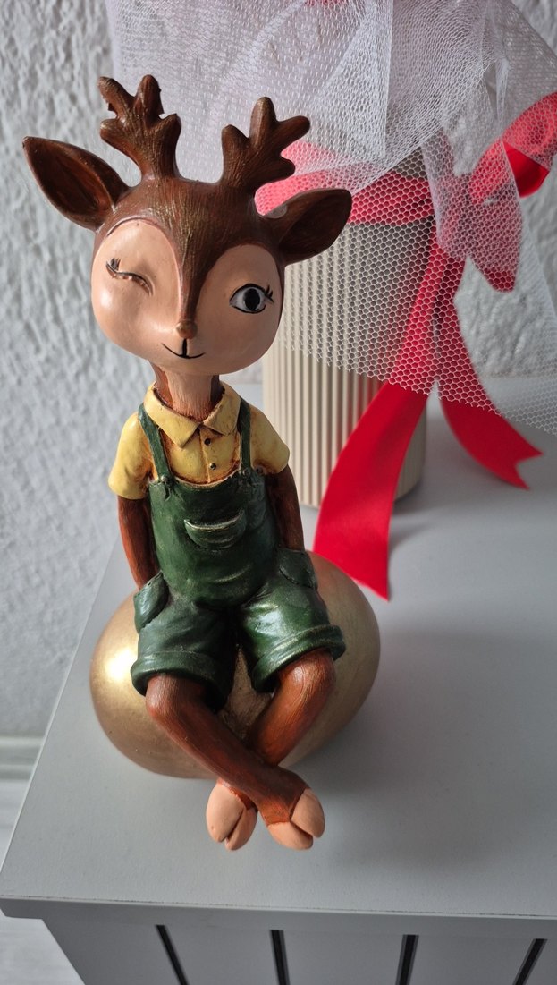 Renkli Kahverengi Geyik Figürü - Görsel 2