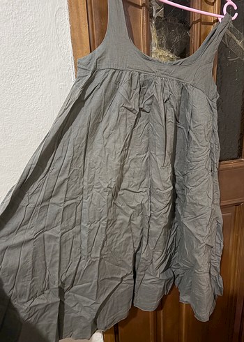 Bohem Gri Midi Hamile Eteği - Görsel 2