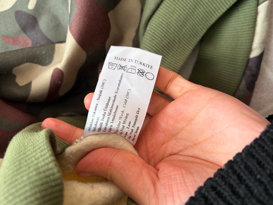 Kadın Kamuflaj Desenli Fermuarlı Sweatshirt - Görsel 3