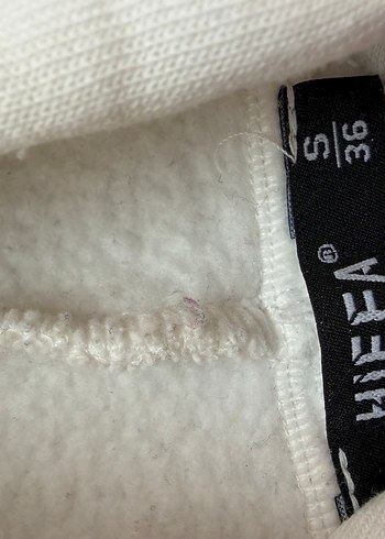 Beyaz Baskılı Kapüşonlu Kadın Sweatshirt - Görsel 2