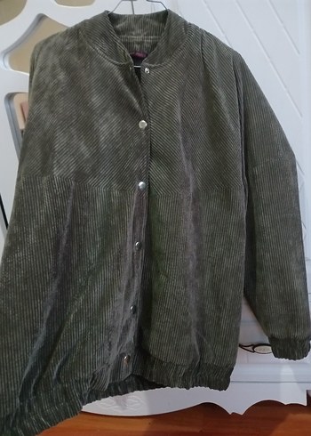 Gri Süet Düğmeli Midi Kadın Ceket mont - Görsel 2