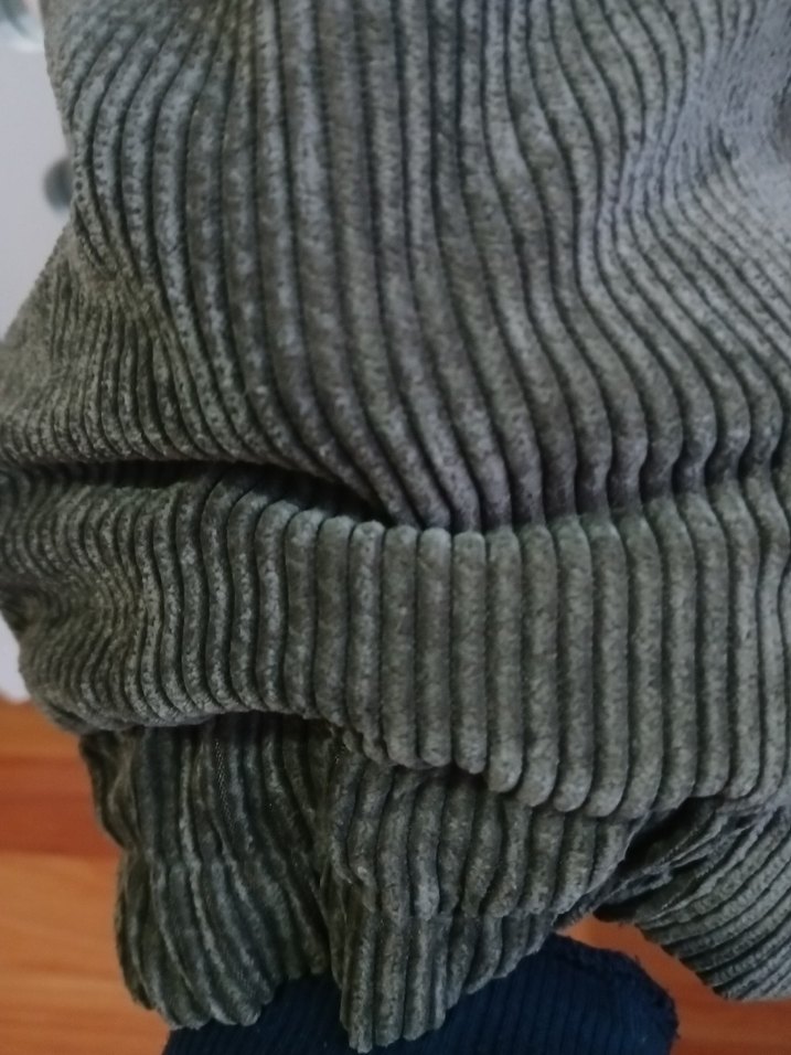 Gri Süet Düğmeli Midi Kadın Ceket mont - Görsel 4