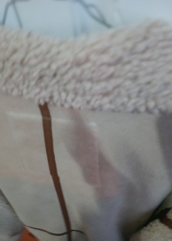 Kürklü Kısa Kahverengi Kadın Ceket,mont - Görsel 5