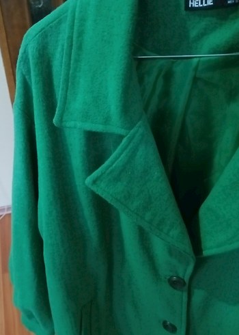 Düğmeli Yeşil Midi Ceketi - Görsel 5