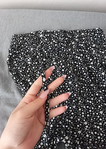 kadin siyah çiçekli alt - Görsel 2