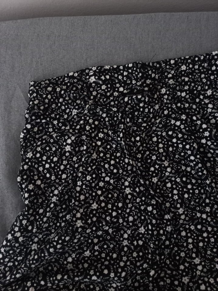 kadin siyah çiçekli alt - Görsel 4