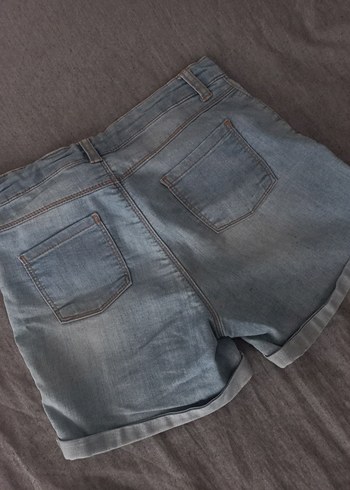 Kadın Gri Mini Denim Şort - Görsel 2