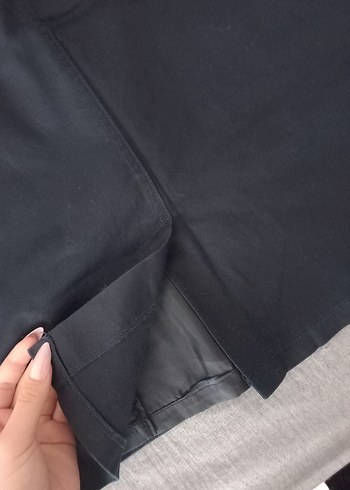 Siyah Denim Midi Kadın Etek - Görsel 5