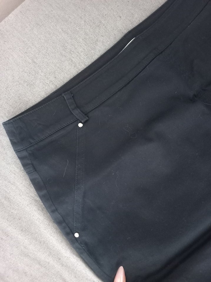 Siyah Denim Midi Kadın Etek - Görsel 2