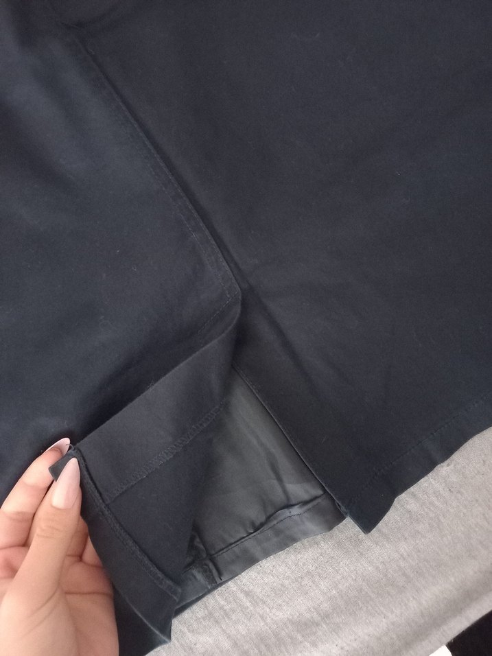 Siyah Denim Midi Kadın Etek - Görsel 5