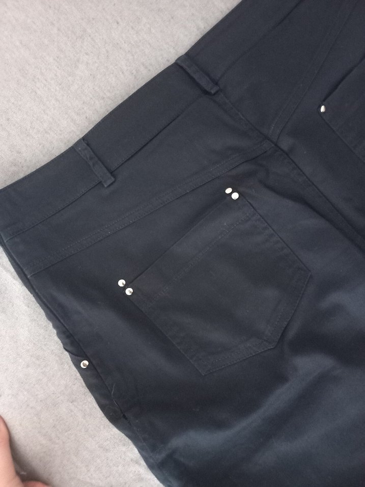 Siyah Denim Midi Kadın Etek - Görsel 4