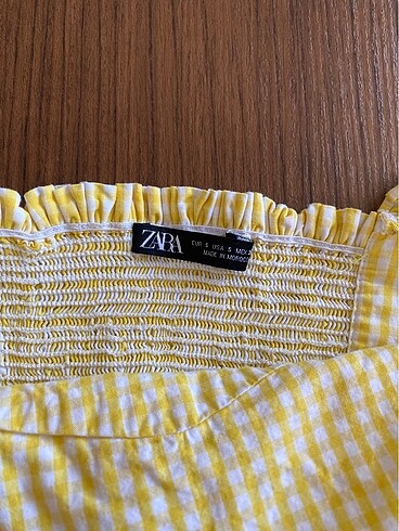 s Beden zara sarı coquette crop