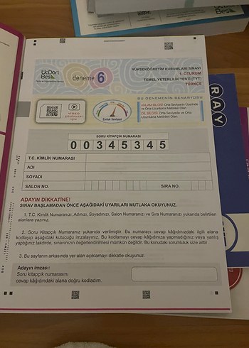 Türkçe Yeterlilik Deneme Sınavı Kitapçığı