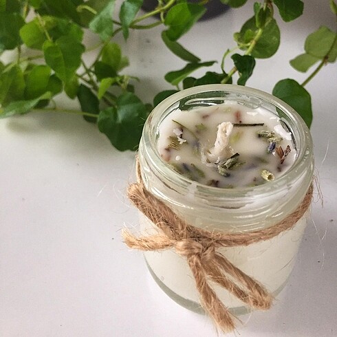 Diğer El yapımı mini kavanoz soya mumu